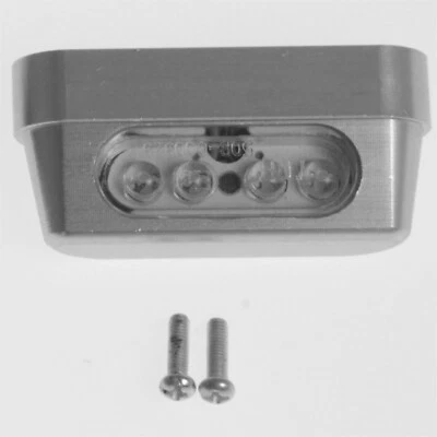 Luce Targa Moto Led  Universale Scooter Custom Naked Quad Omologato Argento - Immagine 1 di 2