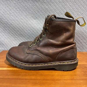 Vintage Dr Martens 1460 Stiefel Herren 11 Braun Leder Ösen Combat Made In England - Bild 1 von 20