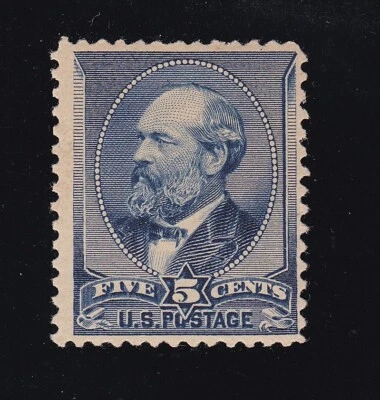US 216 5c Garfield Unused F-VF OG VLH SCV $200 (BB4) - Image 1 of 2