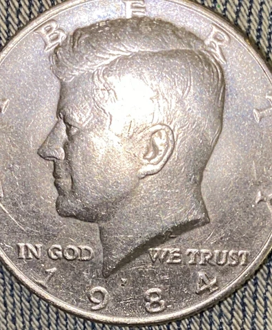 1984 P Kennedy Half Dollar Doubled Die Obverse Wexler WDDO-001 Error Coin Cover