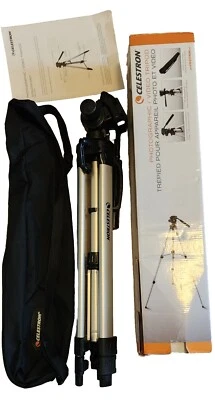 Celestron Photographic Video Tripod 93606 aluminum photography sportsman science - Image 1 of 4