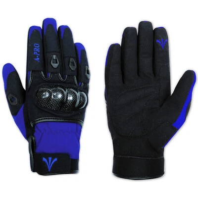 Textile Motorcycle Motorbike Scooter Sport Protective Gloves Sonicmoto Blue M - Immagine 1 di 2