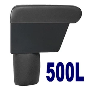Apoyabrazos para FIAT 500L 2012-05/2017 -cuero sintético negro -Made in Italy-@ - Bild 1 von 1