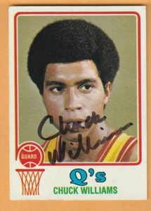 Chuck Williams San Diego Conquistadors AUTO Firmado 1973-74 Topps Colorado Buffs - Imagen 1 de 2