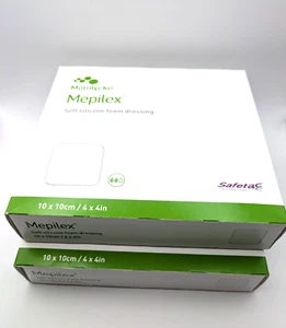 Mepilex weicher Silikonschaumverband, steril, 4" x 4" 2 Schachteln à 5 = 10 insgesamt - Bild 1 von 5
