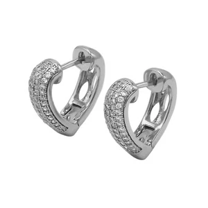 Huggie Creolen Zirkonia versilbert Damen Modeschmuck - Bild 1 von 20