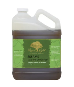 Gallon PREMIUM UNREFINED SESAME OIL 100% PURE ORGANIC FRESH VIRGIN COLD PRESSED - Picture 1 of 5