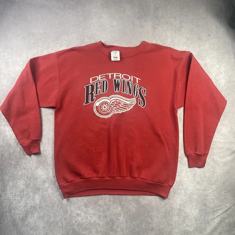 Vintage Artex Detroit Red Wings Pullover Sweater Sweatshirt Size 2XL / XL FLAWS Cover