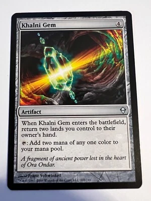MTG Magic The Gathering Zendikar  Khalni Gem Uncommon LP - Image 1 of 2