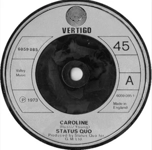 Status Quo - Caroline 7", Single Very Good Plus (VG+) - Picture 1 of 2