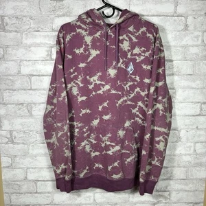 Vintage Volcom Hoodie Sweatshirt Y2K Pink Surf Pullover Mens XL Skate Billabong - Picture 1 of 7