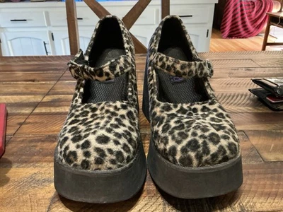 Rare Vintage 80’s Morbid Threads Leopard Chunk Heel Shoes - Image 1 of 4