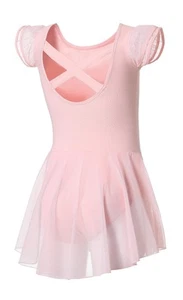 Ballet Leotards for Girls Toddler Dance Leotard Flutter Sleeve and Criss-Cros... - Picture 1 of 7