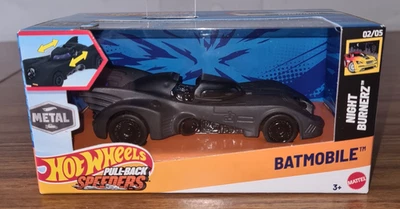 Hot Wheels 2025 Black Batman Batmobile Pull Back Speeders 1/32 Metal - Image 1 of 4