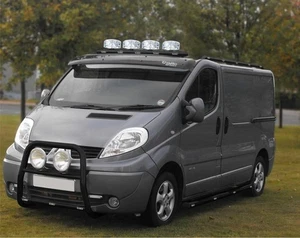 Black Roof Bar A + Jumbo Spots + LEDs For Renault Master 2024+ Van Top Light Bar - Picture 1 of 12