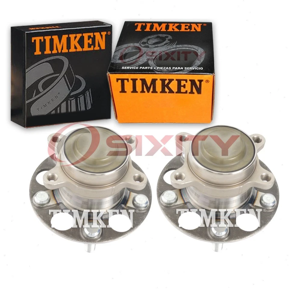 Conjunto de buje de cojinete de rueda trasera Timken de 2 piezas para Acura ILX XF 2013-2018 Foto 1 de 4