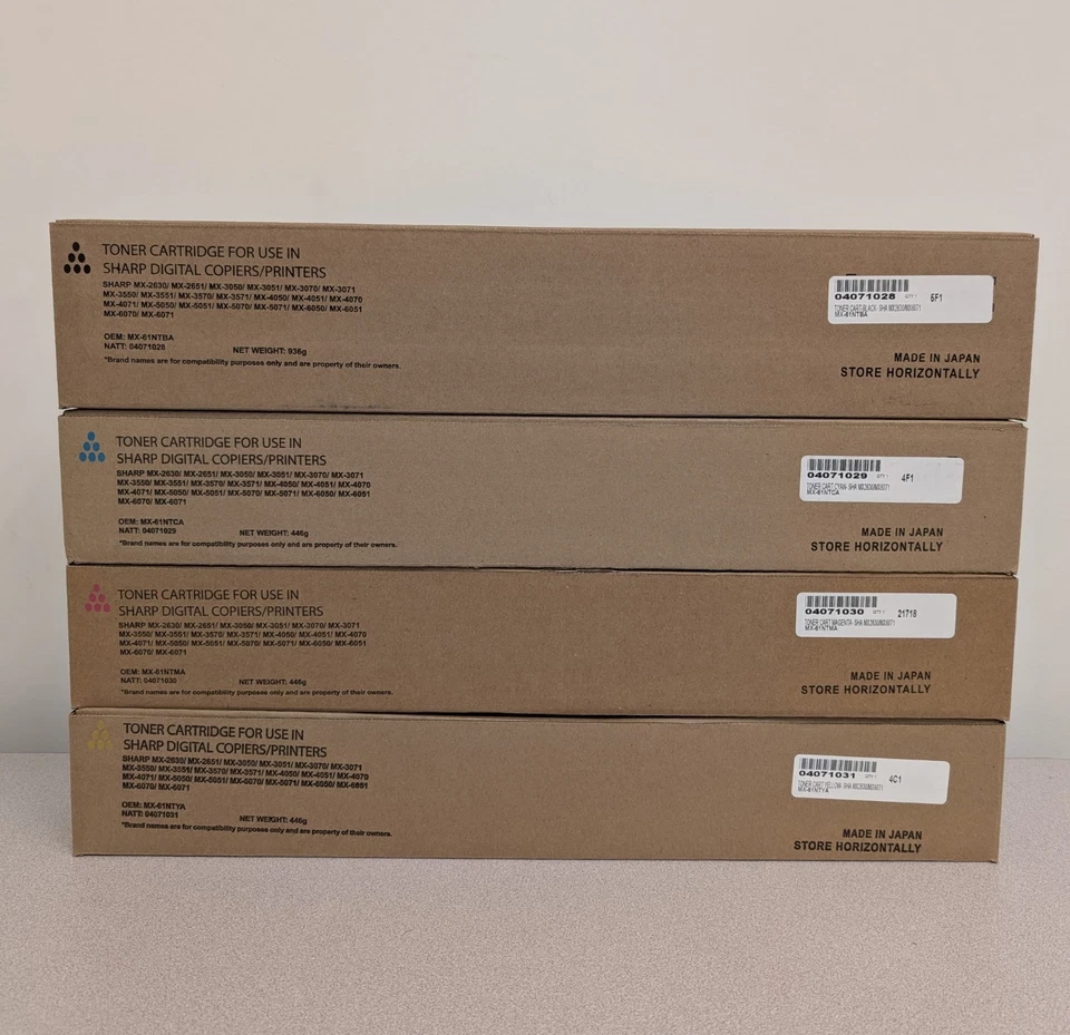 Compatible Sharp MX2630/MX6071 SET CMYK Cartucho de Tóner Foto 1 de 1