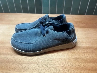 Sketchers Niños 2 Melson Raymond Mocasines Zapatos Vestido Gris Foto 1 de 4