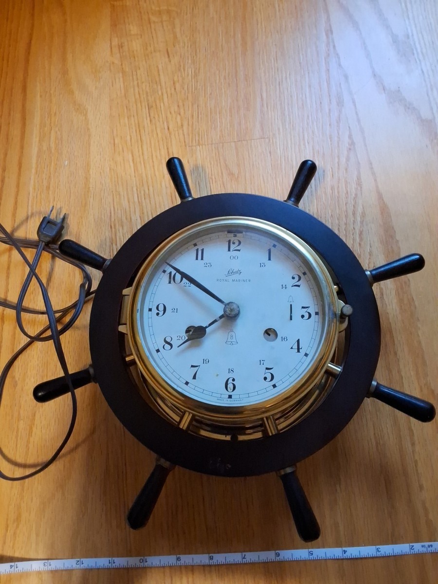 Vintage Original Ship's Clock Antique Maritime Clocks for