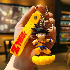 Anime DRAGON BALL Z Keychain Super Saiyan Son Goku Pendant Keyring - Foto 1 di 14