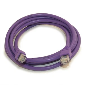 Cable de conexión Ethernet RJ45 Cat6 de 7 pies trenzado sin enganches arrancado PÚRPURA - Imagen 1 de 2