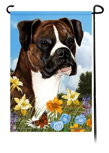 Gartenfahne Sommerblumen - unbeschnitten gestromter Boxer - Bild 1 von 1