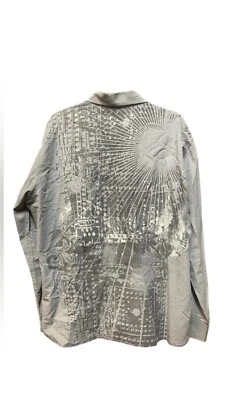 Camisa Decree Hombre Manga Larga Abotonada Pin Rayas Gris, Talla Extra Grande (XL) Foto 1 de 4