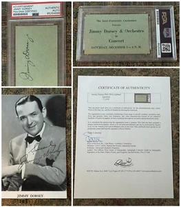 Jimmy Dorsey CUT Signature PSA DNA Authenticated + 4x6 Inch Photo + 2nd COA! - Picture 1 of 5