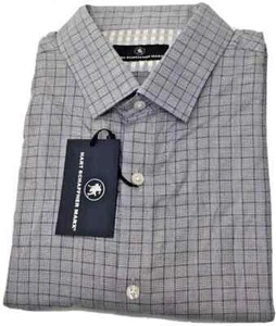 $89.50 Hart Schaffner Marx MEN'S Short Sleeve Plaid Shirt Cotton, Blue, XL - Picture 1 of 1