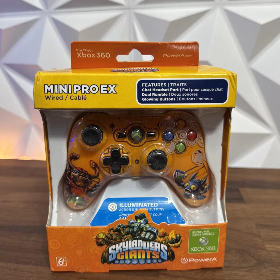 Power A Skylanders Giants Mini Pro Ex Orange Wired Controller Xbox360 (RARE) - Image 1 of 4