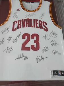 2016 Lebron James - Cleveland Cavaliers TEAM signed framed matted jersey COA
