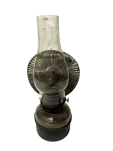 ANTIQUE/VINTAGE EAGLE WALL MOUNT OIL LAMP WITH REFLECTOR 13" - Picture 1 of 8