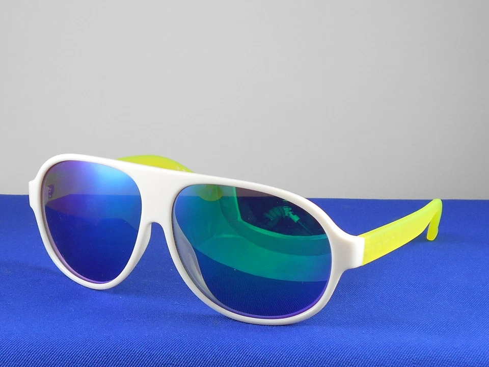 Juicy Couture SPORT White Yellow Mirrored Aviator Sunglasses + Case JU 201/S JZL - Imagem 1 de 4