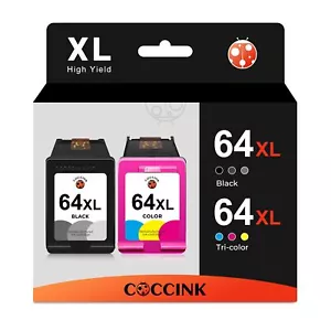64XL Ink Cartridge Replacement for HP Envy Inspire 7255e 7955e 7958e Envy Pho... - Picture 1 of 6