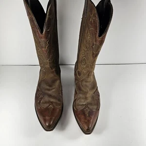 Vintage Laredo Cowboy Western Stiefel braun Größe 10,5 D LoneStar Texas Longhorns - Bild 1 von 13