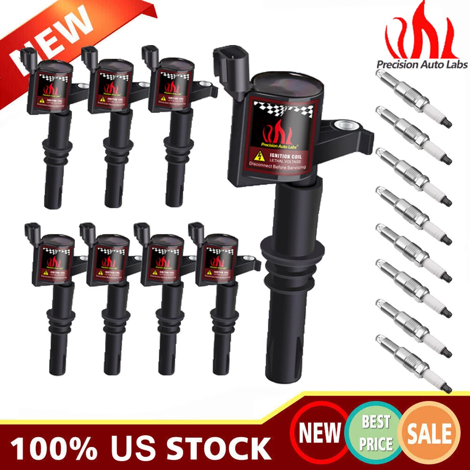 Bobina de encendido DG511 8 piezas con bujías de platino para Ford F-150 2004-2008 5,4 L Foto 1 de 4