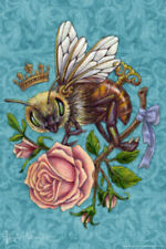 Bee Love by Brigid Ashwood Cool Wall Decor Art Print Poster 12x18