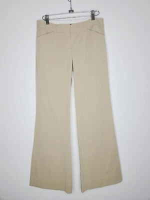 Pantalones para mujer Elie Tahari caqui chino carrera elásticos pierna ancha acampanada talla 4 Foto 1 de 4