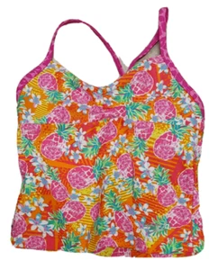 NEW Girls Pink Pinapple SPEEDO TANKINI Top Size 6 - Picture 1 of 2
