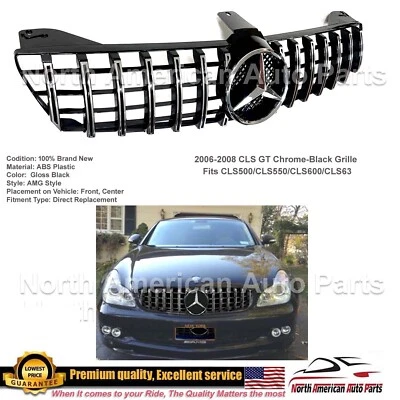 CLS500 CLS550 CLS55 Chrome Black GT Grille GTR 2006 2007 2008 Panamericana Novo - Imagem 1 de 4