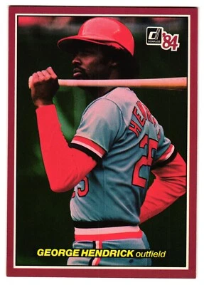 1984 Donruss Action All-Stars # 32 George Hendrick St. Louis Cardinals - Image 1 of 2