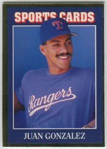 1992 Allan Kaye's Sports Cards News Magazine #4 Juan González Texas Rangers - Imagen 1 de 2