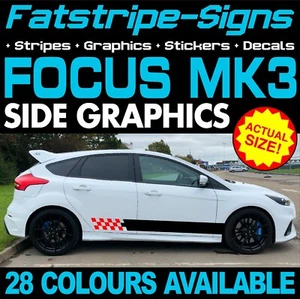 para adaptarse a FORD FOCUS MK3 PEGATINAS GRÁFICAS RAYAS CALCOMANÍAS TITANIO X ZETEC ST RS - Imagen 1 de 2