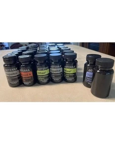 32 *EMPTY* DoTerra SUPPLEMENT Bottles, great for crafts, etc. 3 1/4" tall- - Picture 1 of 2