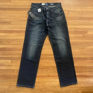 Rock & Republic Jeans Mens 32x32 Blue Relaxed Straight R10558 Wired Distressed - Picture 1 of 15