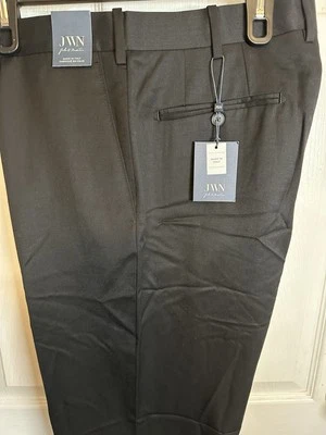 Calça social JWN Nordstrom Torino ajuste clássico lã lisa sólida sem camisa 36 PRETA - Imagem 1 de 4