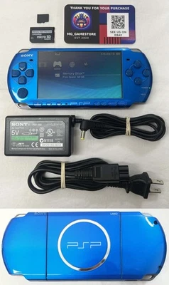 PSP 3000 Azul Vibrante / Batería Nueva / Cargador Sony Original / Sin Región / 64 GB Foto 1 de 4