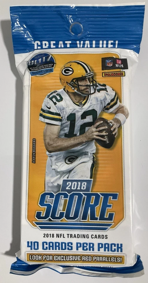 Score Football Fat Pack 2018 - 40 tarjetas - Busca a Josh Allen Lamar Jackson RC Foto 1 de 1