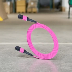 Cordon patch fibre optique 1-10M MPO vers MPO OM4 12 cœurs type B MTP/femelle-Fema lotGc - Photo 1/14