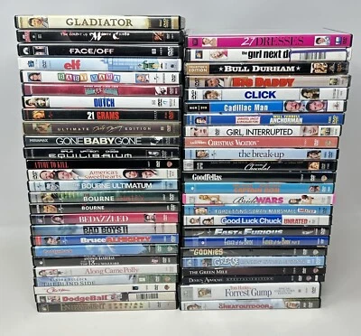 DVD Lot Of 50 Movies Goonies Fast & Furious Goodfellas Anchorman Face Off Click Foto 1 de 4